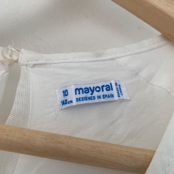 Mayoral 10 Girl’s Starry Embroidered Tulle Dress - Picture 3 of 12